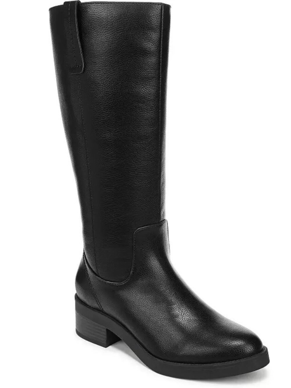 #69 Lifestride Women's Brinley Wide Calf Tall Boots (Black Faux Leather)